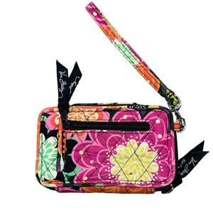 Vera Bradley Ziggy Zinnia Zip Around Wristlet Wallet Small Floral